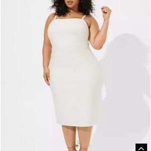 Torrid Midi Crepe High Neck Dress